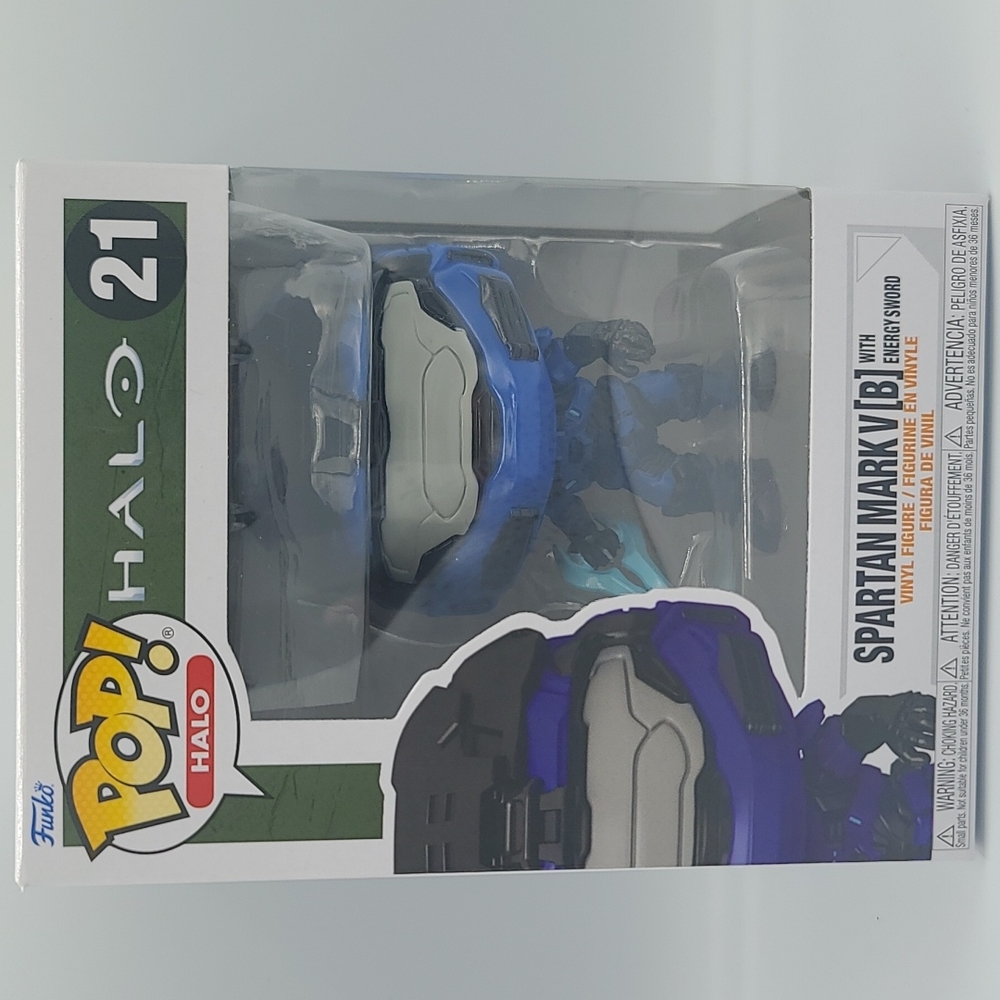 FUNKO POP! HALO INFINITE #21 SPARTAN MARK V [B] WITH BLUE ENERGY SWORD